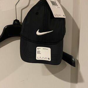 Nike Black Hat with White Swoosh
